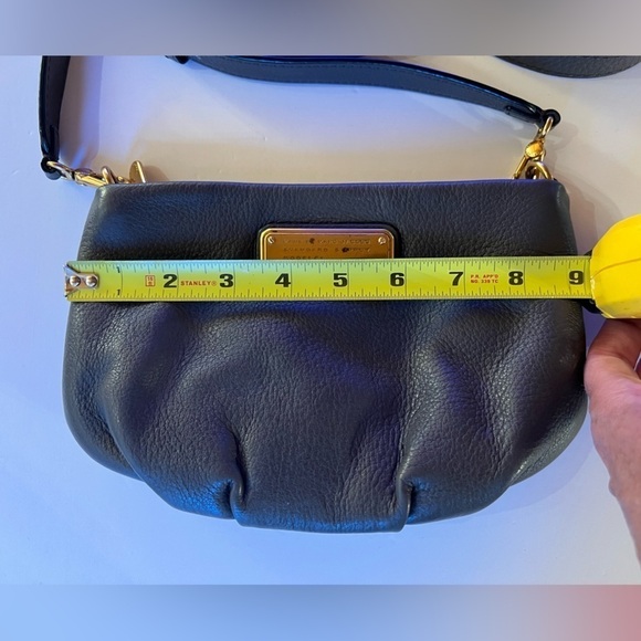 Marc by Marc Jacobs Y2K gray leather pouchette crossbody bag pleated lined - Picture 14 of 14